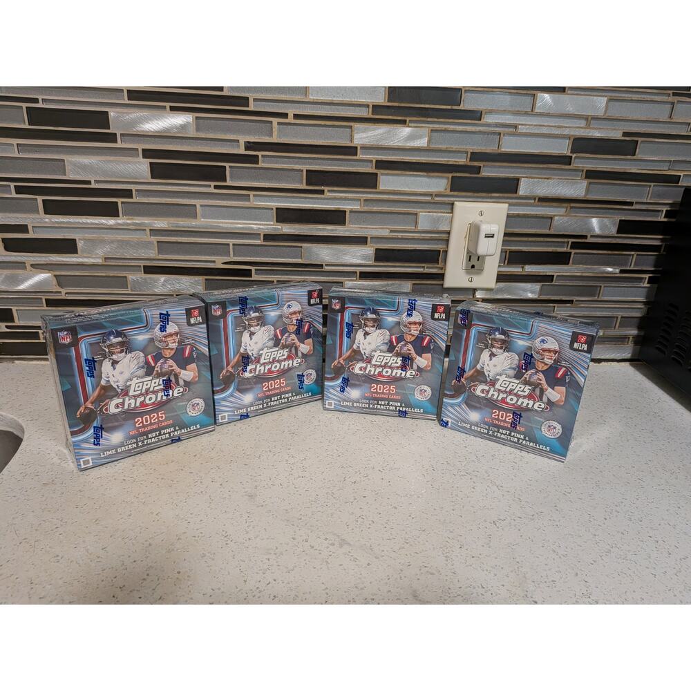 2025 Topps Chrome NFL Football Mega Box Factory Sealed Brand New